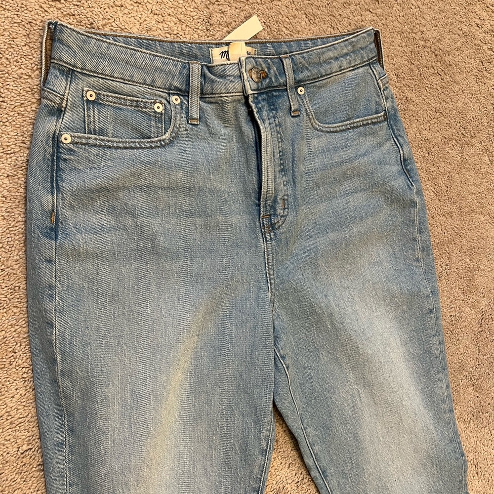 Madewell Light Blue High-Rise Straight Jeans - Picture 2 of 5